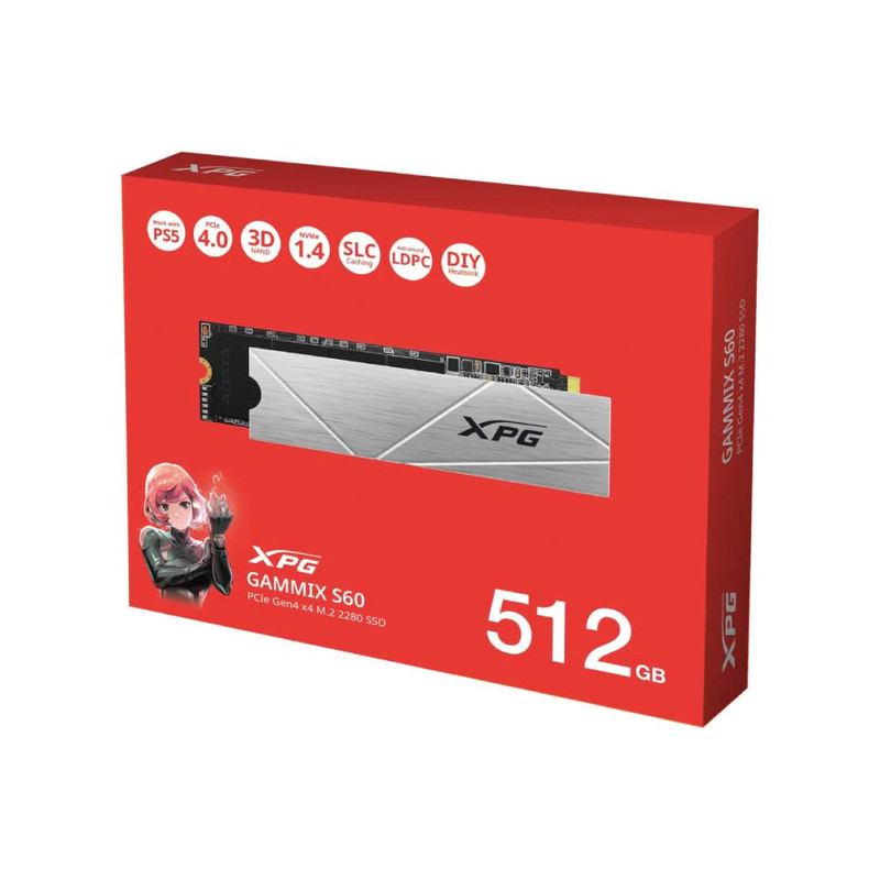 Adata XPG Gammix S60 Blade 512GB M.2 Internal SSD - مساحة تخزين